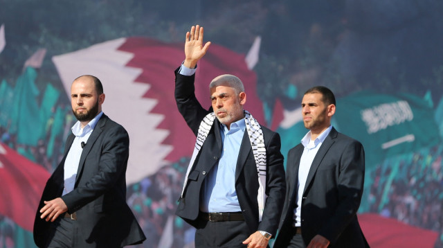 יחיא סינוואר (צילום: REUTERS/Ibraheem Abu Mustafa)