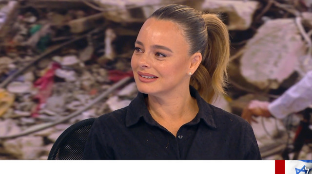 יעל בר זוהר נשברת בריאיון אצל ניב רסקין (צילום: באדיבות קשת 12)