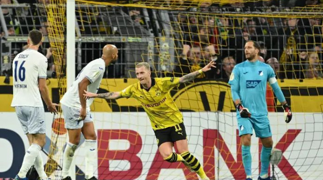 שער שני שלו העונה מול הופנהיים. מרקו רויס (צילום: אימג'בנק  GettyImages)