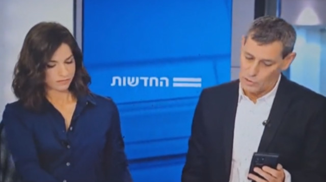 יואב לימור מגיב לניר אשל בשידור חי (צילום: חדשות 12)