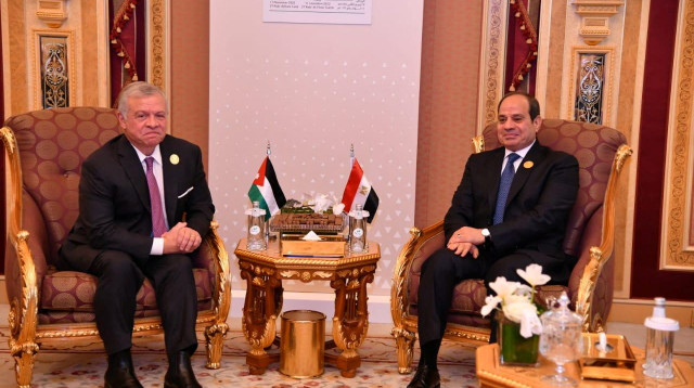 נשיא מצרים א-סיסי ומלך ירדן עבדאללה (צילום: Courtesy of The Egyptian Presidency/Handout via REUTERS)