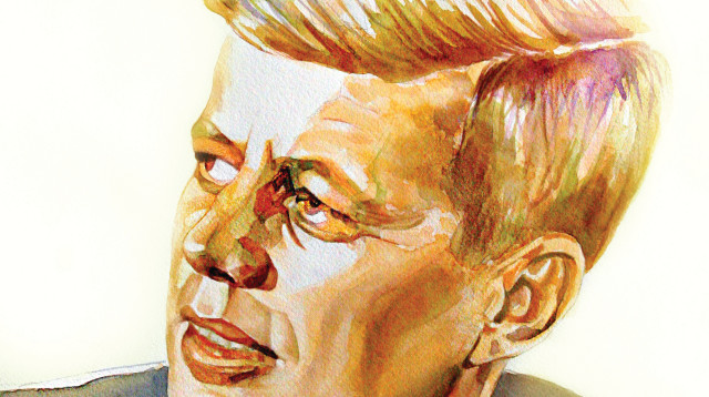 ג'ון פ. קנדי (צילום: איור: נעמי ליס מיברג)