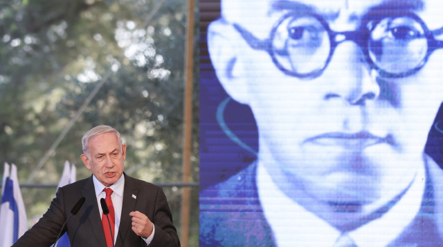 נתניהו בטקס לזכר ז'בוטינסקי השנה (צילום: נועם ריבקין פנטון,נועם ריבקין פאנטון פלאש 90,נועם ריבקין פנטון, פלאש 90)