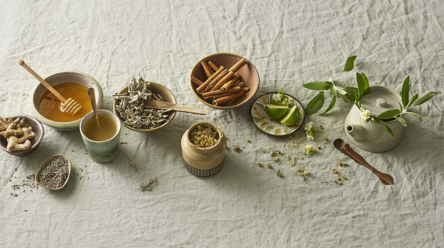 חליטת תה ירוק וצמחי תבלין (צילום: באדיבות יחצ ויסוצקי)