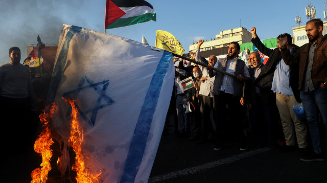 הפגנות באיראן נגד ישראל (צילום: רויטרס)