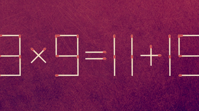 הזיזו רק גפרור אחד כדי לפתור את התרגיל הזה (צילום: Adobe stock)