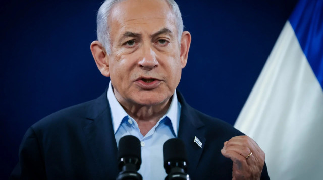 רה"מ בנימין נתניהו במסע"ת ערב שחרור החטופים, 22 בנובמבר 2023 (צילום: פלאש 90, חיים גולדברג)