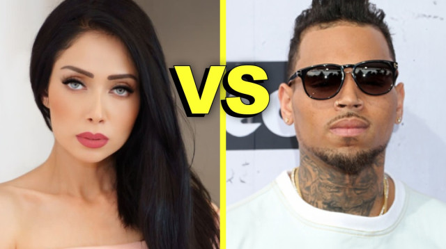 ניקול ראידמן נגד כריס בראון (צילום: אלמוג גבאי,Jesse Grant.GettyImages)