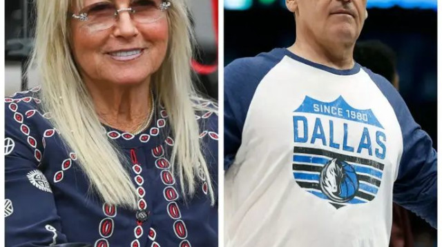עידן חדש בדאלאס. מרים אדלסון לצד מארק קיובן (צילום: צילום מסך, אילוסטרציה)