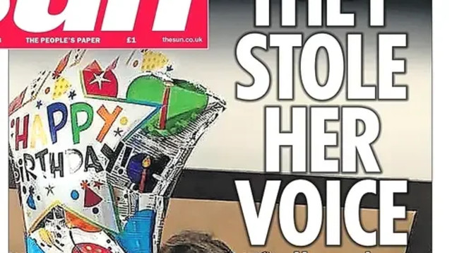 אמילי הנד על שער הסאן הבריטי (צילום: צילום מסך)