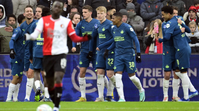 שחקני פ.ס.וו איינדהובן (צילום: GettyImages, OLAF KRAAK/ANP/AFP)