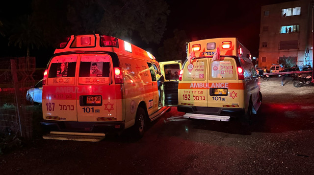 זירת רצח בחיפה, ארכיון (צילום: תיעוד מבצעי מד"א)