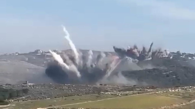 תקיפות חיל האוויר הבוקר בדרום לבנון  (צילום: רשתות ערביות)