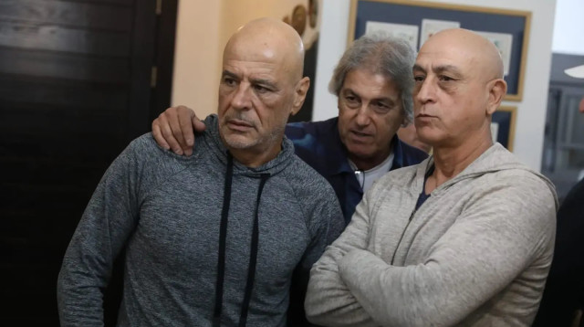 משה סיני, אורי צ'אושו, שבתאי לוי (צילום: שלומי גבאי)