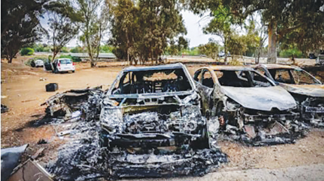 זירת הטבח במסיבת הטבע ברעים  (צילום: חיים גולדברג, פלאש 90)