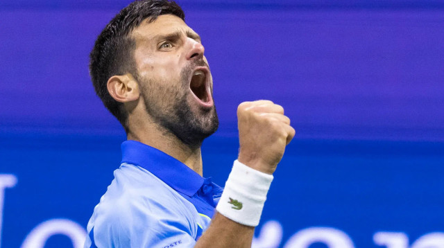 הטניסאי הסרבי נובאק דג'וקוביץ' באליפות ארצות הברית הפתוחה (צילום: GettyImages, COREY SIPKIN/AFP)