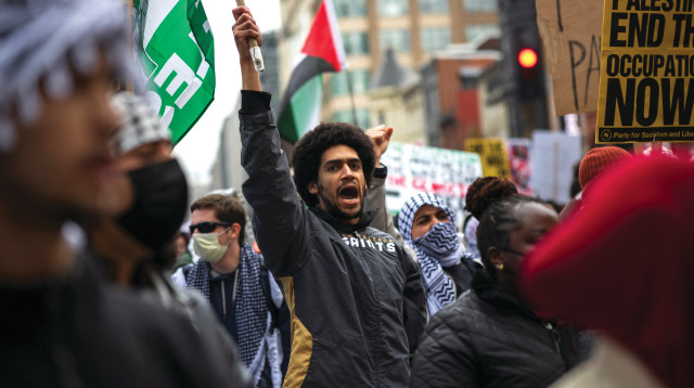 הפגנה פרו-פלסטינית בוושינגטון  (צילום: רויטרס)