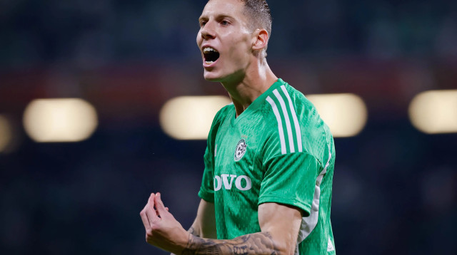 סוף פודגוראנו שחקן מכבי חיפה (צילום: מאור אלקסלסי)