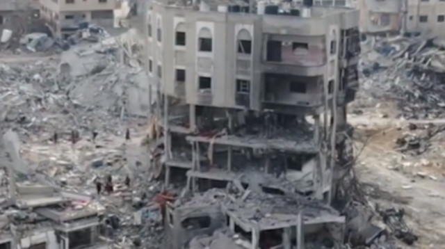 ההרס בבית לאהיה (צילום: רשתות ערביות)