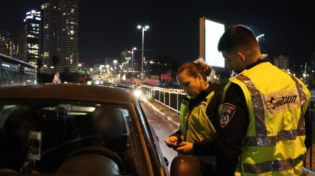 מבצע אכיפת תנועה מוגבר של מרחב דן (צילום: דוברות המשטרה)