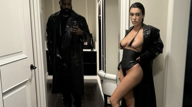 קניה ווסט, ביאנקה סנסורי (צילום: צילום מסך מתוך האינסטגרם)