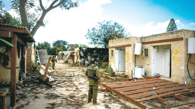 כפר עזה אחרי טבח ה-7 באוקטובר (צילום: חיים גולדברג)