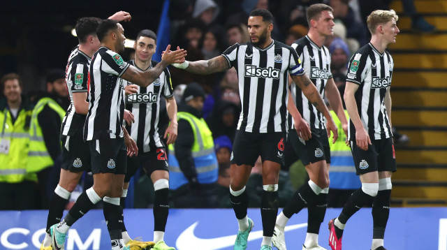 שחקני ניוקאסל חוגגים (צילום: GettyImages, Chloe Knott - Danehouse)