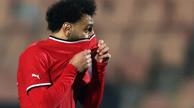 מוחמד סלאח שחקן נבחרת מצרים (צילום: רויטרס)