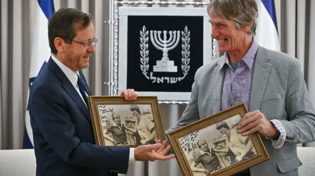 מפגש פסקה. הרצוג ו-ואן אריק (צילום: לשכת העיתונות הממשלתית, קובי גדעון)