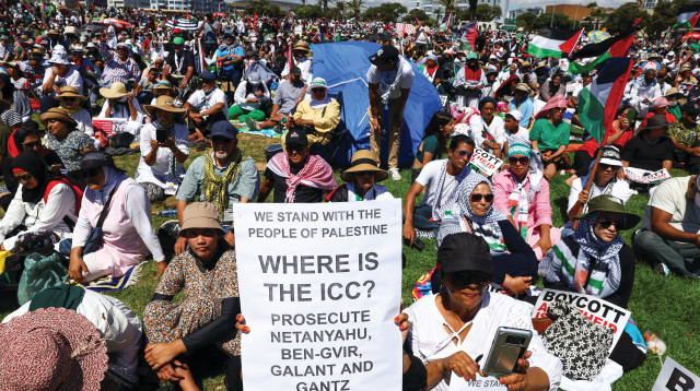 הפגנה נגד ישראל בדרום אפריקה (צילום: רויטרס)