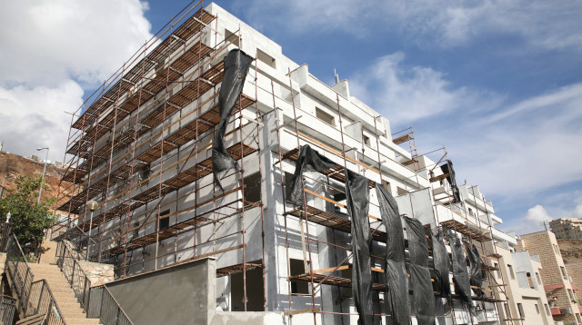 אתר בנייה (צילום: דוד כהן, פלאש 90)