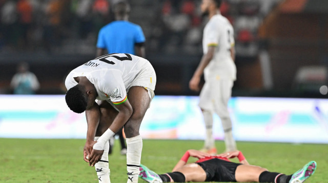 מוחמד קודוס שחקן נבחרת גאנה מאוכזב (צילום: GettyImages, ISSOUF SANOGO)