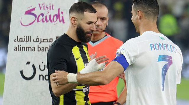 קארים בנזמה, כריסטיאנו רונאלדו (צילום: Yasser Bakhsh / Stringer)