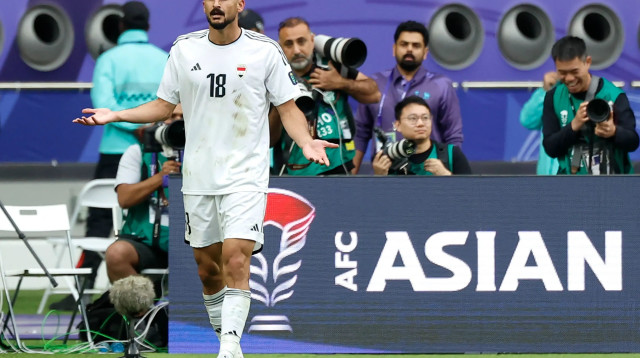 איימן חוסיין, חלוץ נבחרת עיראק (צילום: GettyImages)