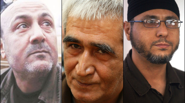 עבדאללה ברגותי, אחמד סעדאת, מרוואן ברגותי (צילום: פלאש 90,רויטרס,קובי גדעון, פלאש 90)