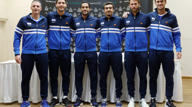 נבחרת הדייויס של ישראל בטניס (צילום: אתר רשמי, איגוד הטניס)