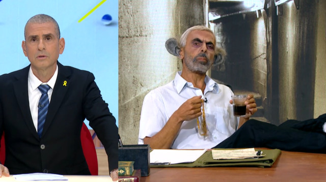 יחיא סינוואר ב"ארץ נהדרת" (צילום: צילום מסך)