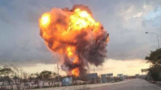 תקיפה באזור צידון  (צילום: רשתות ערביות)