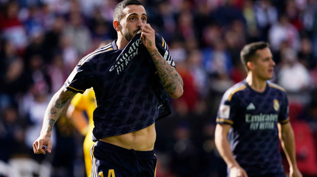 חוסלו, שחקן ריאל מדריד חוגג (צילום: רויטרס)