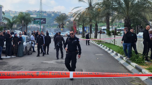 זירת האירוע באום אל פחם (צילום: דוברות המשטרה)