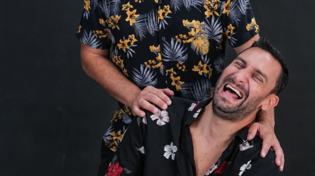 חי ורונן דוידוב (צילום: סטודיו שלום)