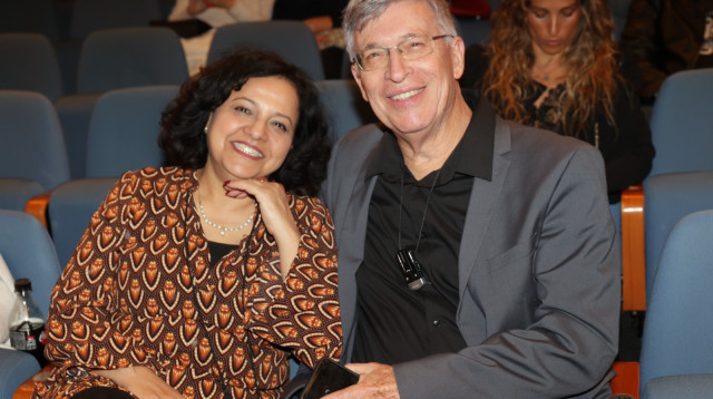 אבשלום קור, תרצה שקד (צילום: רפי דלויה)