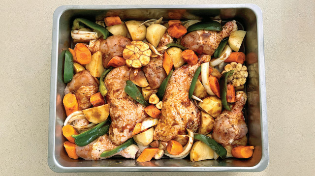 עוף בתנור (צילום: פסקל פרץ-רובין)