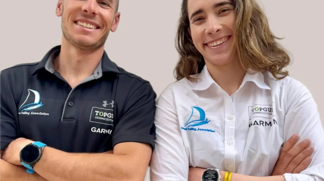 ניתאי חסון עם נועה לסרי (צילום: אתר רשמי, איגוד השייט)