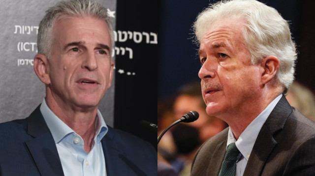 ראש ה-CIA ביל ברנס וראש המוסד דדי ברנע (צילום: אבשלום ששוני,רויטרס)