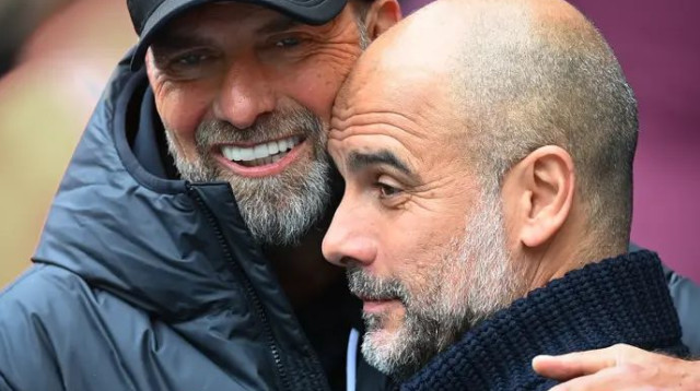 מפגש אחרון בפרמיירליג, לפחות לעת עתה. קלופ וגווארדיולה (צילום: GettyImages)