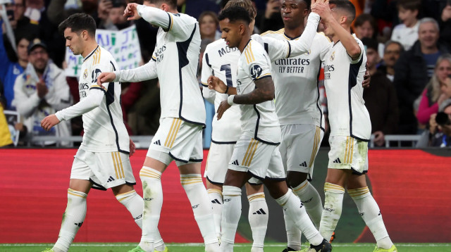 שחקני ריאל מדריד חוגגים (צילום: אימג'בנק  GettyImages, Pierre-Philippe MARCOU / AF)