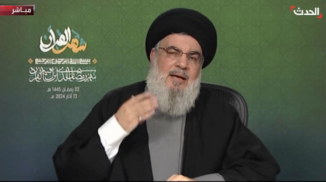 חסן נסראללה  (צילום: צילום מסך)