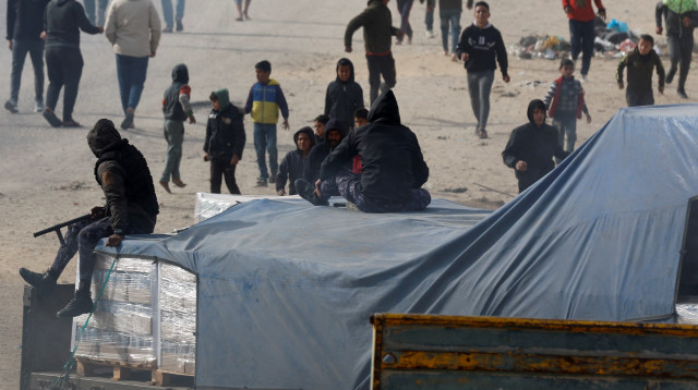 סיוע לעזה (צילום: REUTERS/Mohammed Salem)