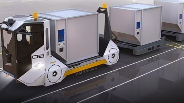 רובוט שיסיע את המזוודות (צילום: Aurrigo)